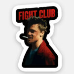 Brad Pit Fight Club - Sticker