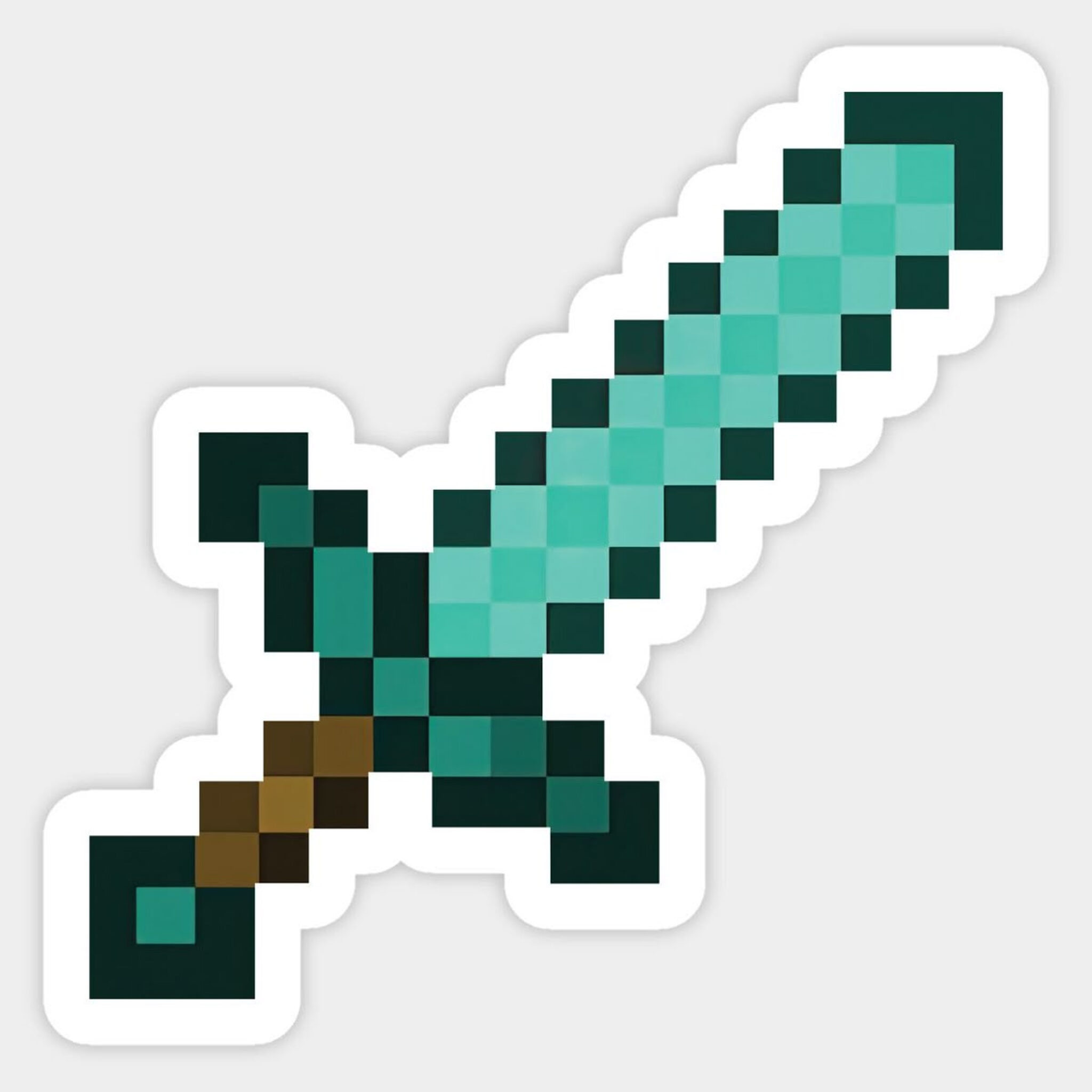 Minecraft Diamond Sword Sticker – 4thakulture